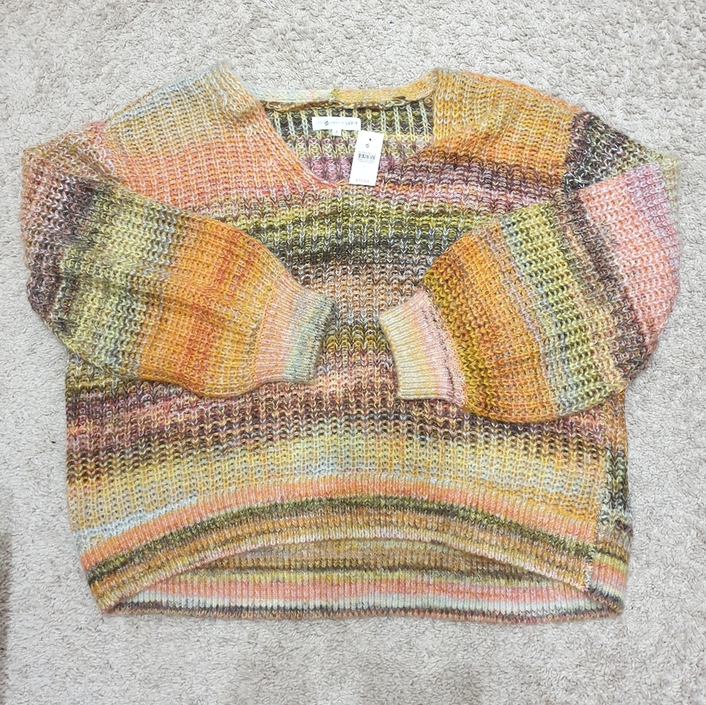 multicolor boho chic sweater